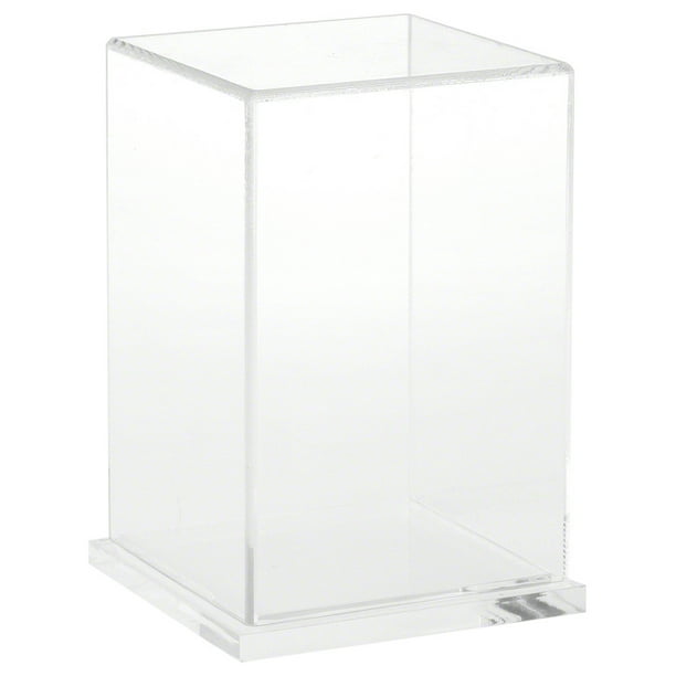 Plymor Clear Acrylic Display Case with Hardwood Base 4 W x 4 D x 6 H Plymor Clear Acrylic Display Case with Hardwood Base 4 W x 4 D x 6 H